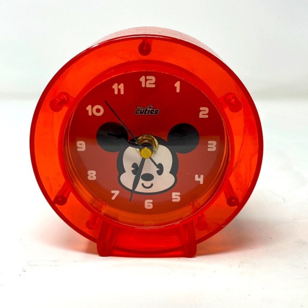 Vintage Disney Cuties Mickey Mouse Red Quartz Alarm Clock Y2K Tested Works